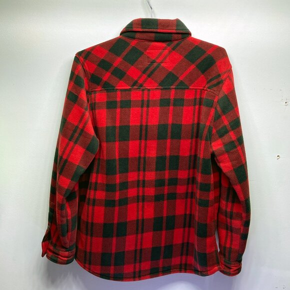 BOSTON TRADERS MEN'S RED PLAID FLANNEL SHERPA-LINED SHIRT/JACKET - SIZE MEDIUM - Picture 5 of 5